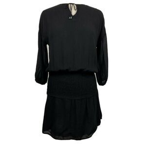 ANINE BING Dress Black 3/4 Sleeves Elastic Waist
